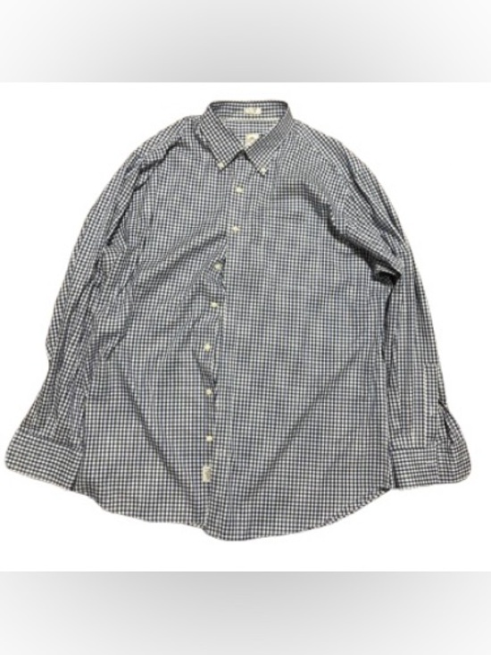 Other - [SOLD] Peter Millar Men's Blue and White Gingham Button-Down Shirt
